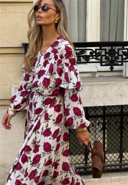 Emelie Olson X Bubbleroom Printed Frill Blouse