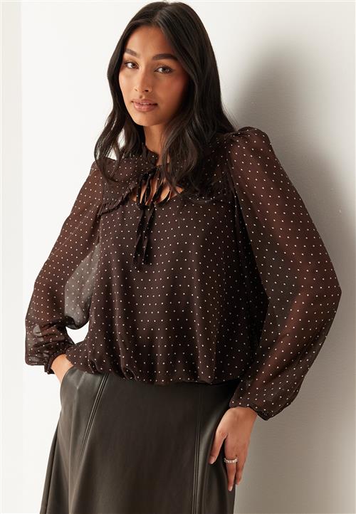 BUBBLEROOM Frill Tie Blouse