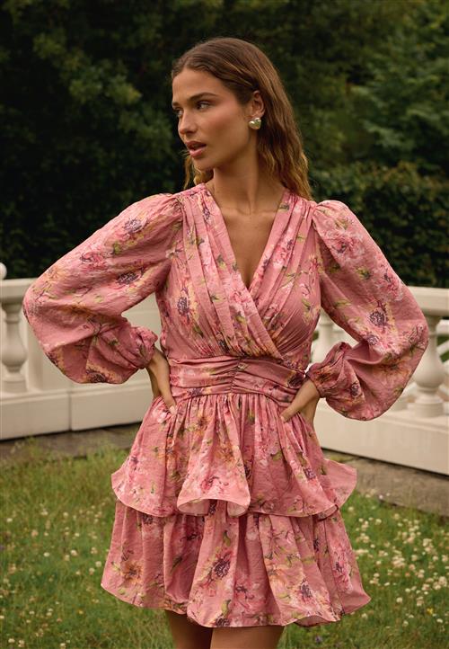 Bubbleroom Occasion Balloon Sleeve Short Flounce Dress