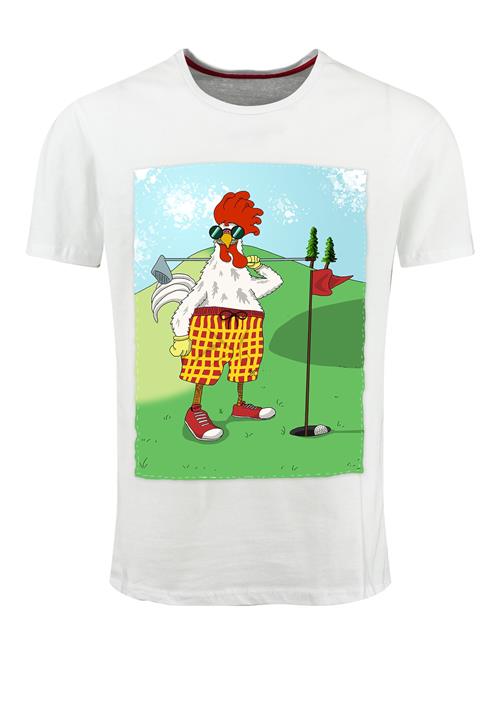Key Largo Bluser & t-shirts 'Golfing Chicken'  gul / grøn / rød / hvid