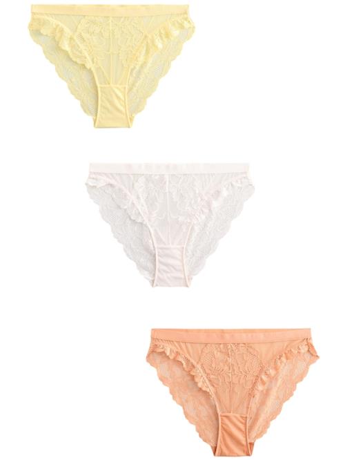 Next Slip  lysegul / koral / hvid