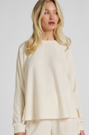 Hunkemöller Pyjamas Top Waffle Everly Hvid