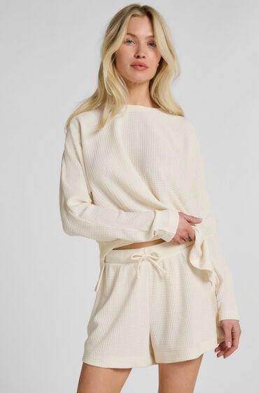 Hunkemöller Short Waffle Sloane Hvid