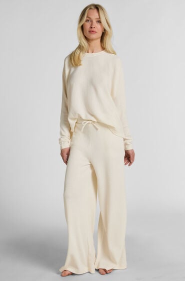 Hunkemöller Bukser Waffle Tracey Hvid