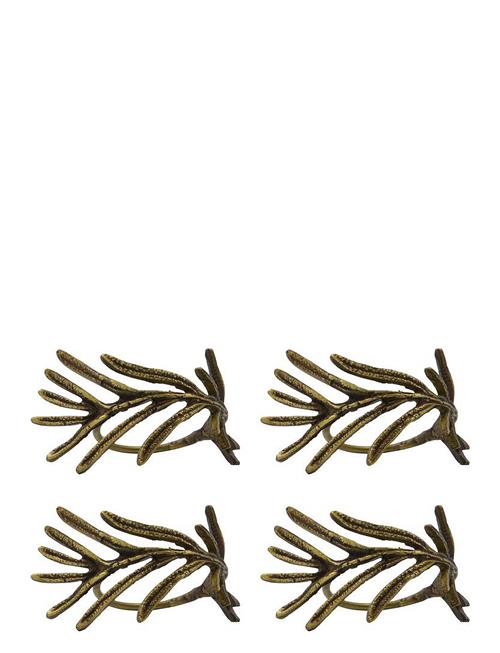 house doctor | Napkin Rings, Hdmistle, Antique Brass | 7.6X3.8X6CM