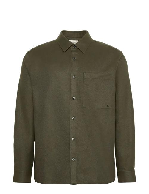 Calvin Klein Jeans | Ls Melange Flannel  Easy Shirt | XXL