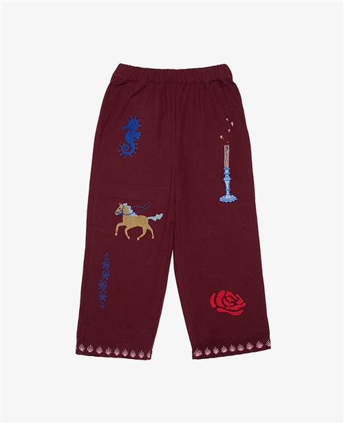 Sissel Edelbo Oda MINI Bukser Rød Burgundy  Burgundy 7-8 Y  Rød  7-8 år  kvinde