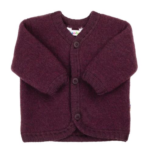 Joha Cardigan I Blød Uld Plum  Plum-80 cm  Lilla  80 cm  unisex
