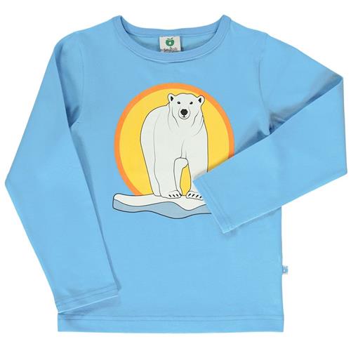 Småfolk Langærmet T-shirt Alaskan Blue Polar Bear 3-4 Y  Blå  3-4 år  mand