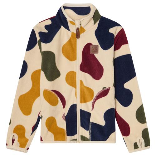 Kuling Northpole Fleece-jakke Graphic Shapes  110/116 cm  Hvid  110/116 cm  unisex