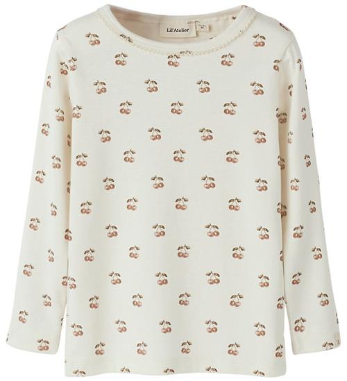 Lil Atelier Bluse - NmfLayo - Slim - Coconut Milk/Cherry