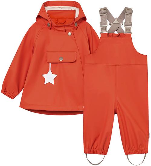 Mini A Ture Regntøj m. Seler - PU - MatWainis - Paprika Red