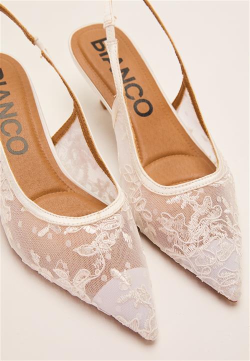 Bianco Biakristin Kitten Heel Slingback