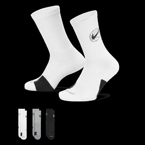 ike Everyday Crew-basketballstrømper (3 par) - multifarvet