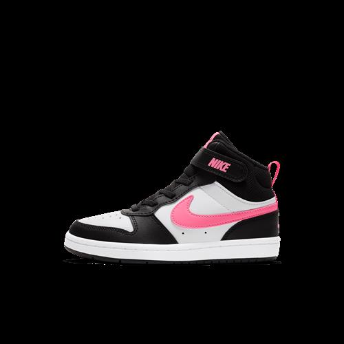 Nike Court Borough Mid 2-sko til mindre børn - sort