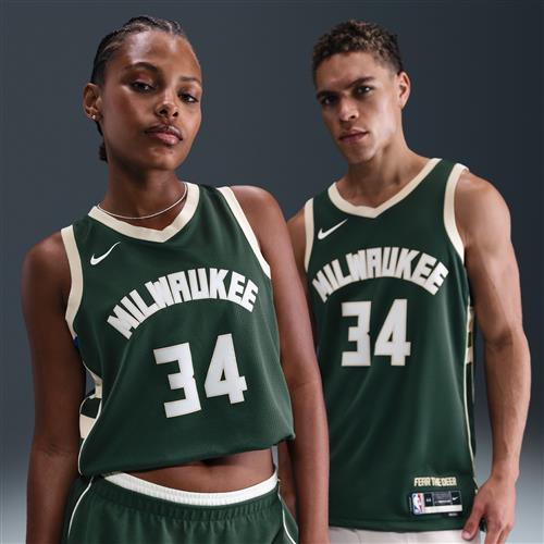 Milwaukee Bucks Icon Edition Nike Dri-FIT NBA Swingman-trøje til mænd - grøn