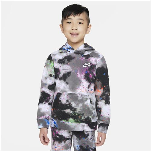 Nike Club-pullover-hættetrøje i fleece til mindre børn - sort