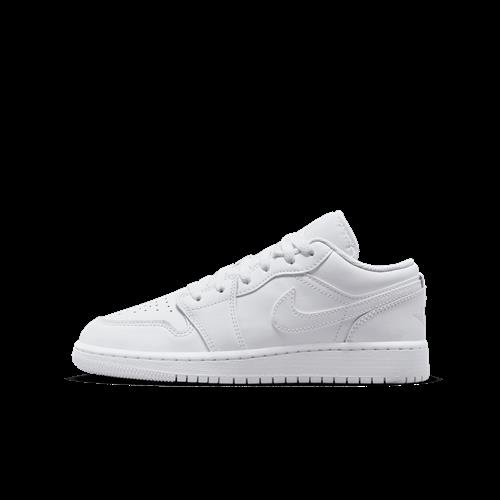 Air Jordan 1 Low-sko til større børn - hvid