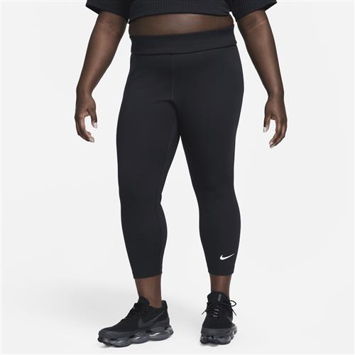 Nike Classic-7/8-leggings med høj talje til kvinder (plus size) - sort
