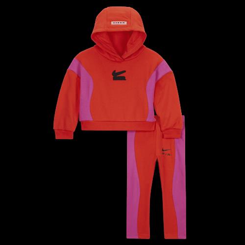Nike Air-sæt med pullover og leggings i french terry til babyer (12-24 mdr.) - rød