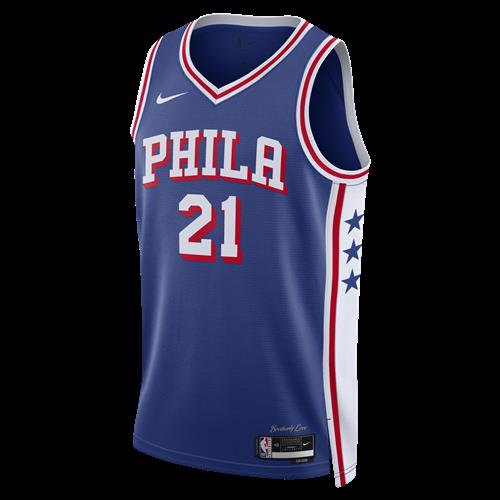 Joel Embiid Philadelphia 76ers Icon Edition Nike Dri-FIT NBA Swingman-trøje til mænd - blå