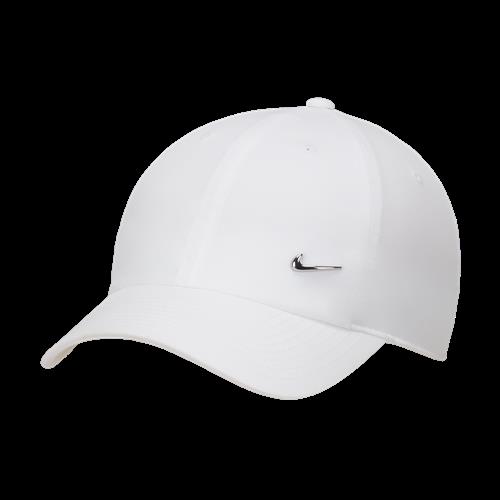Ustruktureret Nike Dri-FIT Club-metal-Swoosh-kasket - hvid