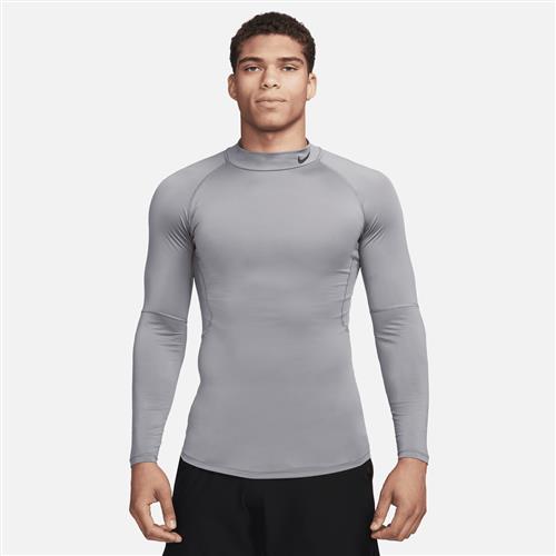 Langærmet Nike Pro Dri-FIT Fitness-trøje med høj krave til mænd - grå