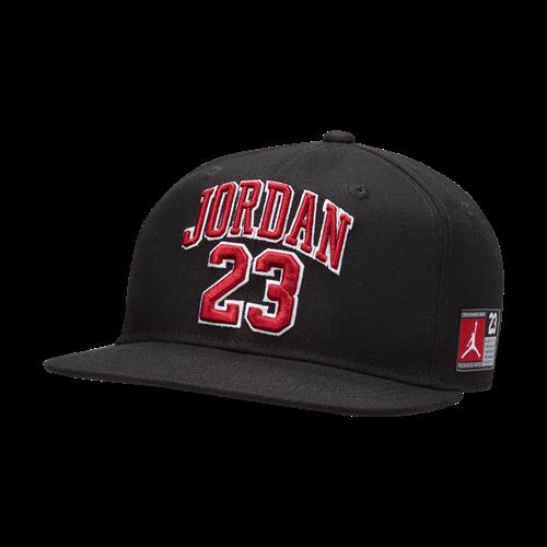 Jordan Jersey-kasket med flad skygge til større børn - sort