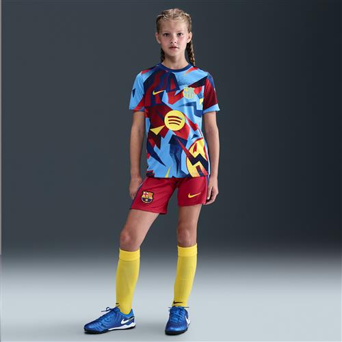 FC Barcelona 2025/26 Stadium Fourth Nike Dri-FIT Replica-fodboldshorts til større børn - rød