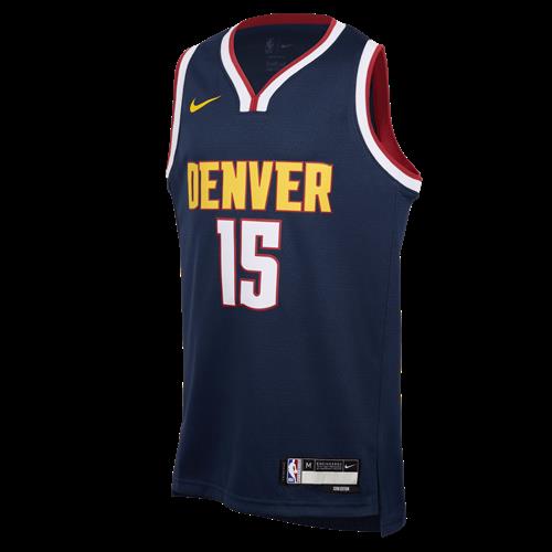 Nikola Jokic Denver Nuggets 2024/25 Icon Edition Nike NBA Swingman-spillertrøje til større børn - blå