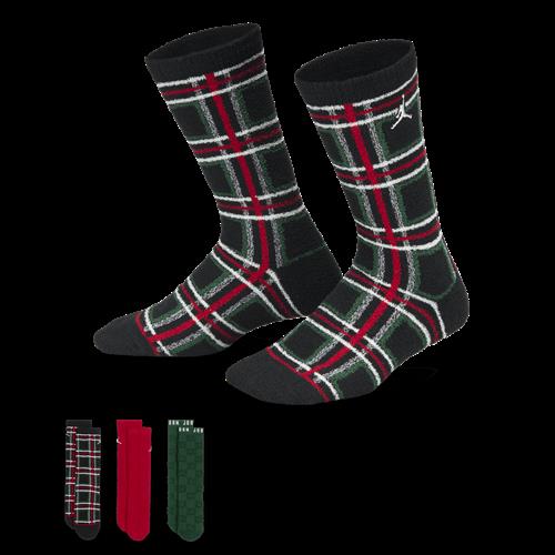 Jordan Holiday-crew-strømper til større børn (3 par) - sort