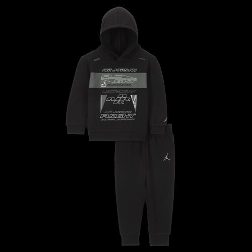 Todelt Jordan MJ Flight MVP-pullover-sæt i fleece til babyer (12-24 M) - sort