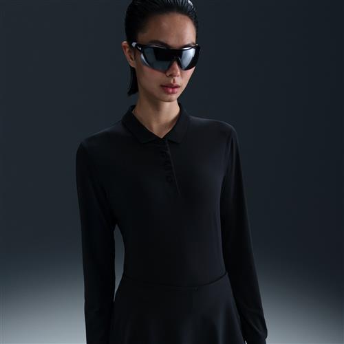 Langærmet Nike Victory Dri-FIT-polotrøje til kvinder - sort