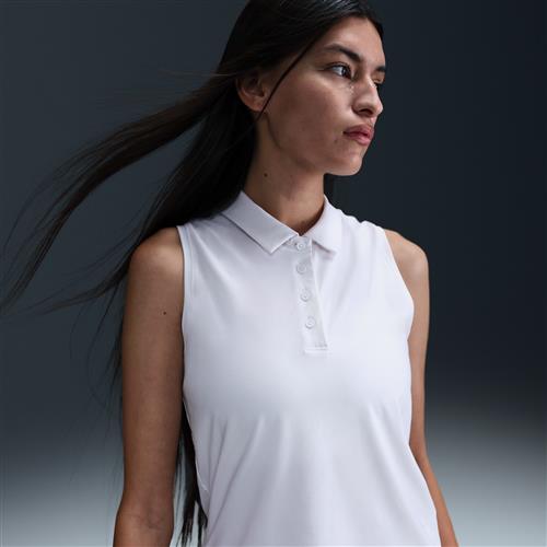 Nike Victory Dri-FIT-polo uden ærmer til kvinder - hvid