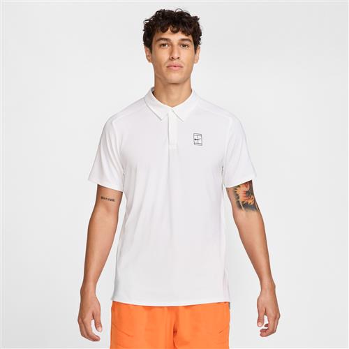 NikeCourt Advantage Dri-FIT-tennispolo til mænd - hvid