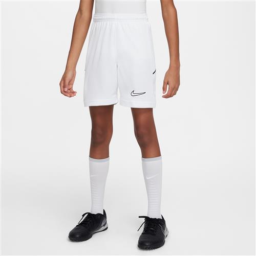 Nike Academy Dri-FIT-fodboldshorts til større børn (18 cm) - hvid