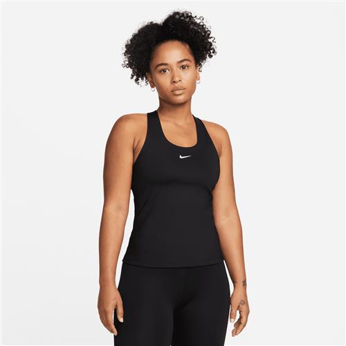 Nike Swoosh-sports-bh-tanktop med medium støtte og indlæg til kvinder - sort