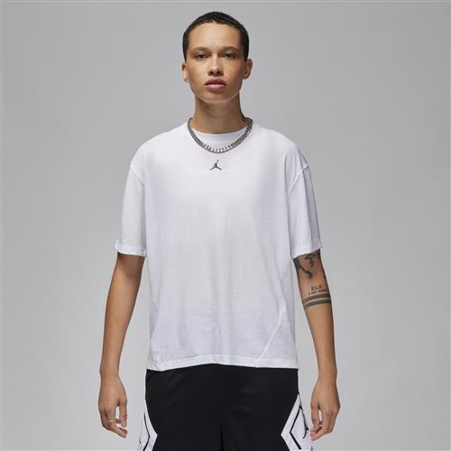 Jordan Sport Diamond-overdel med korte ærmer til kvinder - hvid
