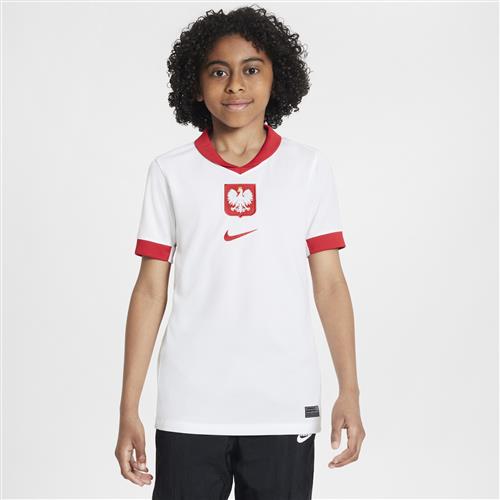 Polen 2024/25 Stadium Home Nike Dri-FIT Replica-fodboldtrøje til større børn - hvid