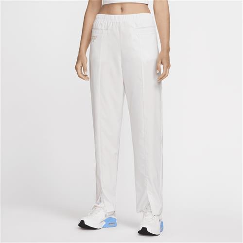 Vævede FFF Tech Pack Nike Dri-FIT-fodboldbukser med høj talje til kvinder - hvid