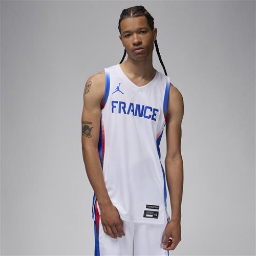 Frankrig Limited Home Jordan Basketball-spillertrøje til mænd - hvid