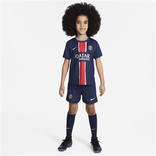 Paris Saint-Germain 2024/25 Stadium Home Nike Football Replica-sæt i tre dele til mindre børn - blå