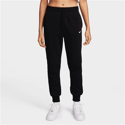 Nike Phoenix Fleece-sweatpants med mellemhøj talje til kvinder - sort