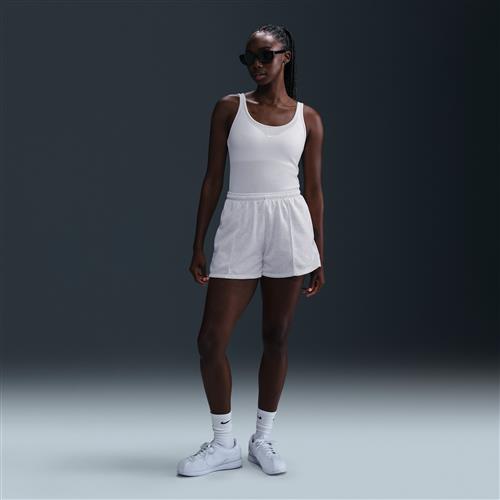 Nike Chill Terry-shorts med mellemhøj talje (10 cm) i french terry til kvinder - brun
