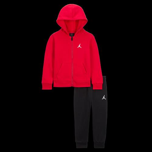 Jordan Brooklyn Fleece-hættetrøjesæt i to dele med lynlås i fuld længde til babyer (12-24 M) - sort