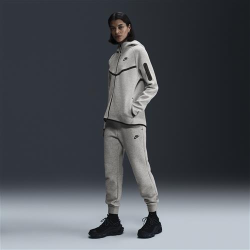 Nike Tech Fleece-joggers med mellemhøj talje til kvinder - grå