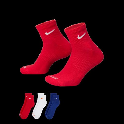 Nike Everyday Plus Cushioned-ankeltræningsstrømper (3 par) - multifarvet