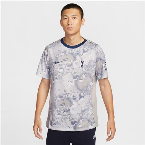 Kortærmet Tottenham Hotspur Academy Pro Home Nike-opvarmningstrøje til fodbold til mænd - hvid