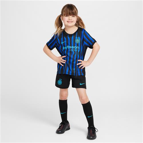 Inter Milan 2025/26 Stadium Home Nike Football Replica-sæt i tre dele til mindre børn - blå