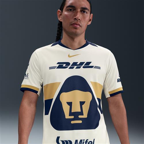 Pumas UNAM 2025/26 Stadium Home Nike Dri-FIT Replica-fodboldtrøje til mænd - hvid